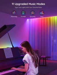 Smart RGBIC LED Strip Lights with App Control, 11 Music Modes & 64+ Scenes – White (Indoor Use)