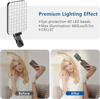 Portable LED Selfie Ring Light - Rechargeable Fill Light for Phone Photography & Video Calls