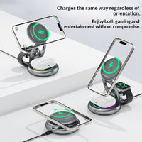 3-in-1 Foldable MagSafe Wireless Charging Station 15W