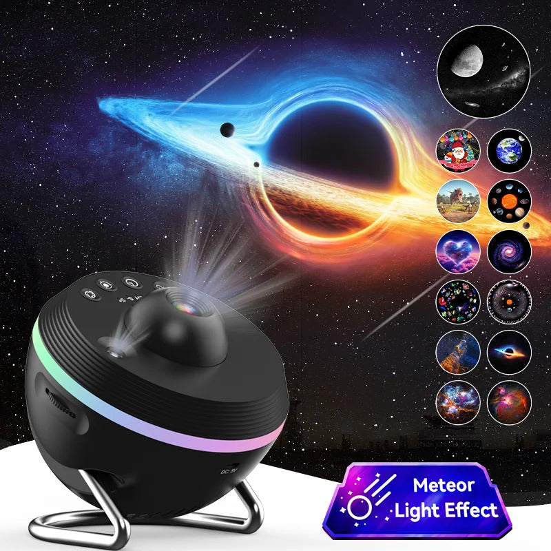 12-in-1 Galaxy Star Projector - Meteor Night Light Lamp with Ultra Clear HD Projection