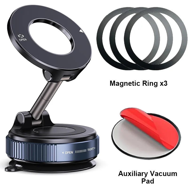 360° Vacuum Magnetic Phone Holder, Car/Gym/Mirror