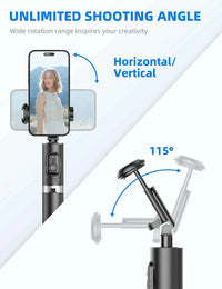C10 Selfie Stick Wireless Bluetooth Remote Portable 72 Inch Aluminum Alloy Phone Tripod Stabilizer for iOS Android Cellphone