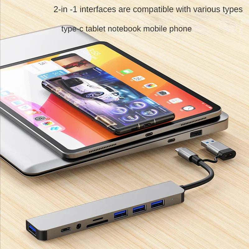 SmartGearPros 8-in-2 USB-C Hub