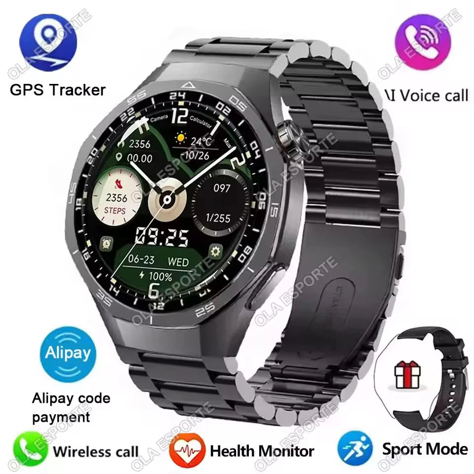 Smart Watch GT5 Pro - AMOLED GPS NFC Fitness Tracker with Heart Rate Monitor