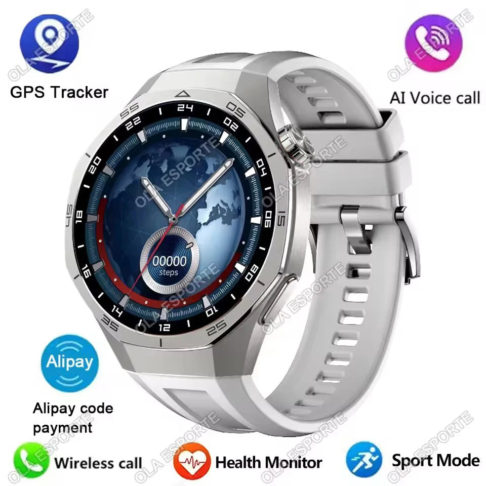 Smart Watch GT5 Pro - AMOLED GPS NFC Fitness Tracker with Heart Rate Monitor