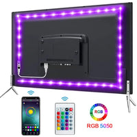 Bluetooth RGB LED Strip Lights - Smart App Control Music Sync Room Decor