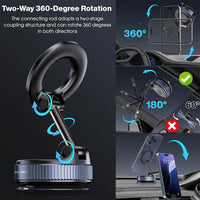 360° Vacuum Magnetic Phone Holder, Car/Gym/Mirror