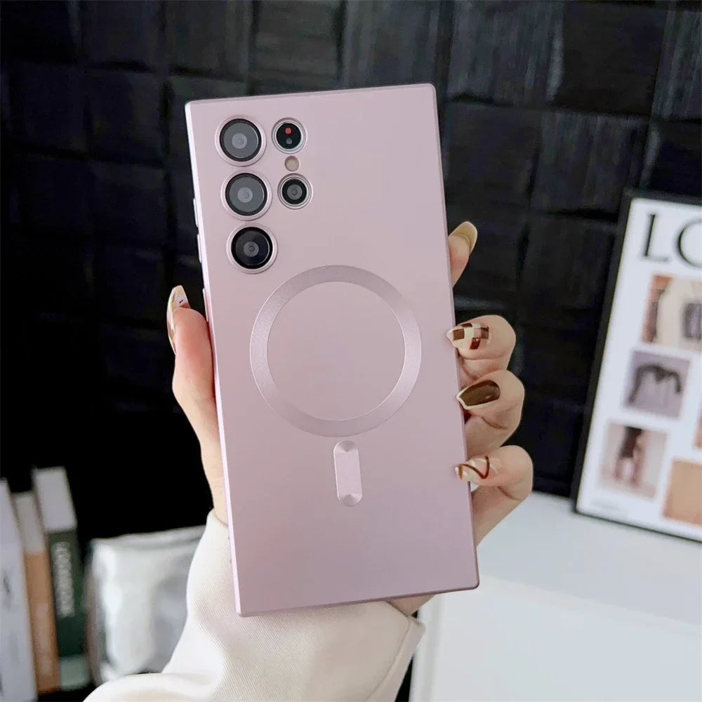 Luxury Matte Magnetic Phone Case - Samsung Galaxy S25/S24/S23/S22 Ultra