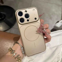 Solid Color All-inclusive Magnetic Phone Case Nano Frosted Glass For Magsafe Phone Case For I Phone 17 Air 16 15 14 13 Pro Max Magnetic Wireless Charge Armor Cover