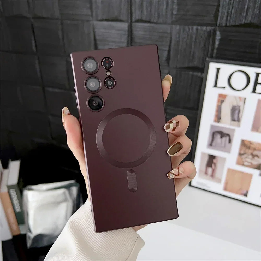 Luxury Matte Magnetic Phone Case - Samsung Galaxy S25/S24/S23/S22 Ultra