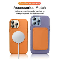 Premium MagSafe Leather Case for iPhone 17/16/15/14 Pro Max - Genuine Leather Magnetic Cover