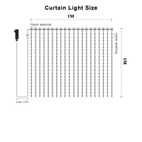 Smart LED Curtain Light APP Control RGB Dimmable DIY Pattern Music Ambient Lighting For Home Holiday Party Christmas Decoration