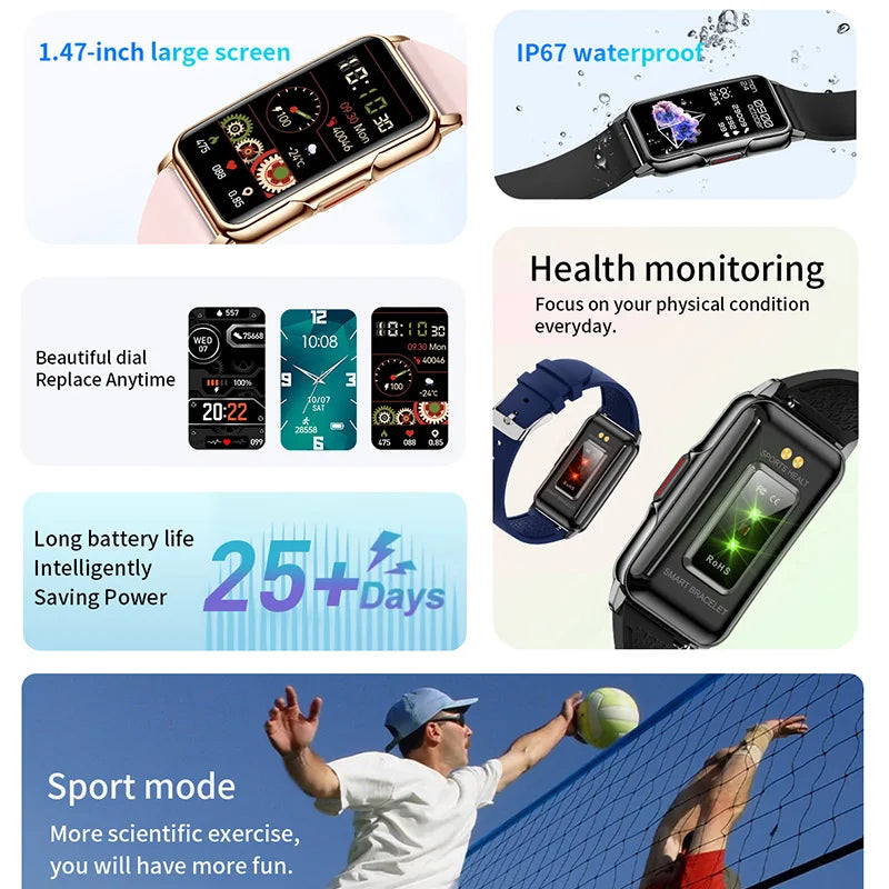 Smart Watch for Women & Men - Bluetooth Call, Heart Rate & Fitness Tracker
