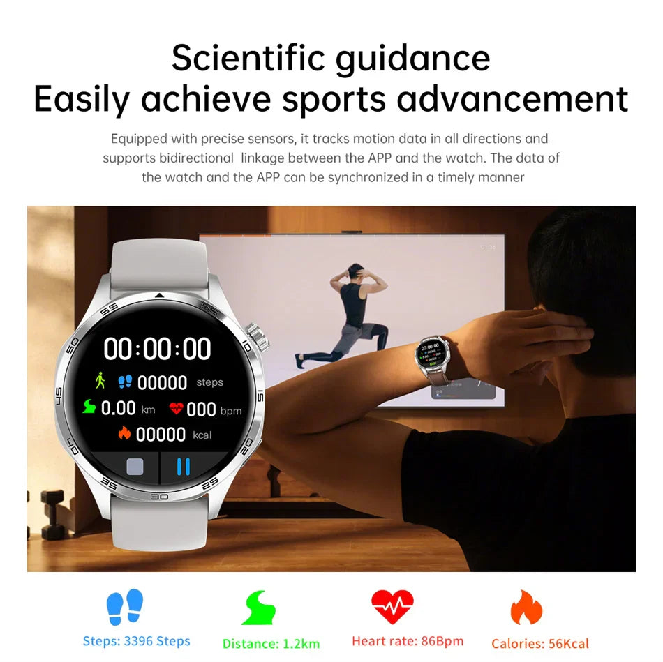 Smart Watch GT5 Pro - AMOLED GPS NFC Fitness Tracker with Heart Rate Monitor