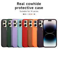 Premium MagSafe Leather Case for iPhone 17/16/15/14 Pro Max - Genuine Leather Magnetic Cover
