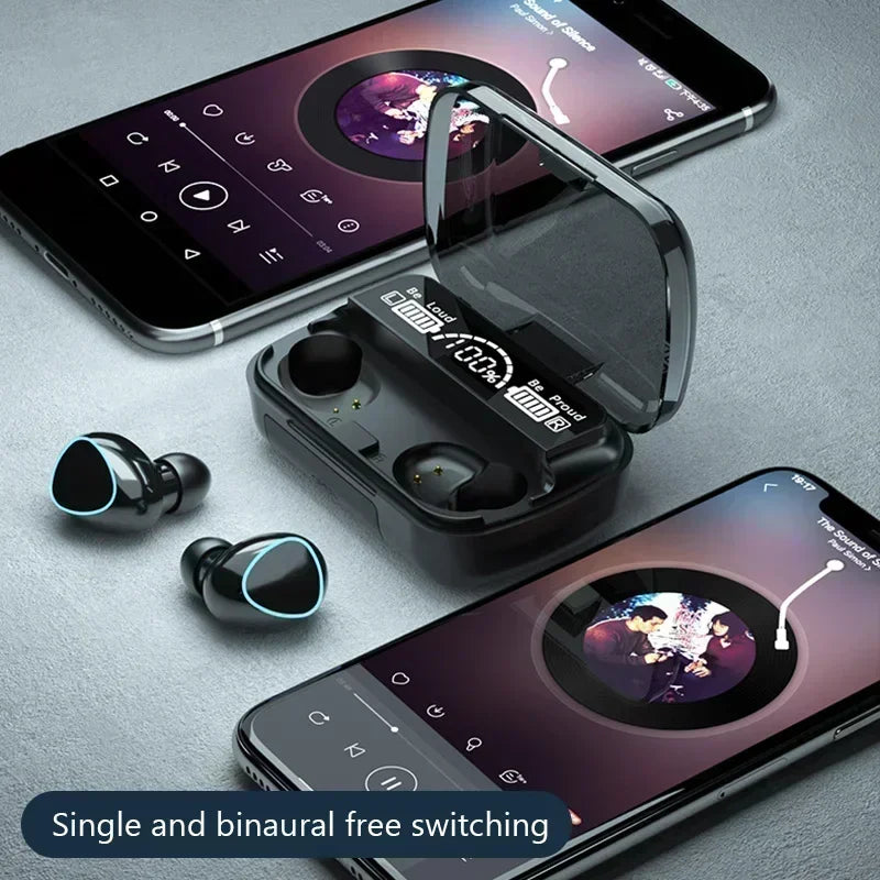 TWS Bluetooth Earphones - Wireless Stereo Earbuds with Charging Case