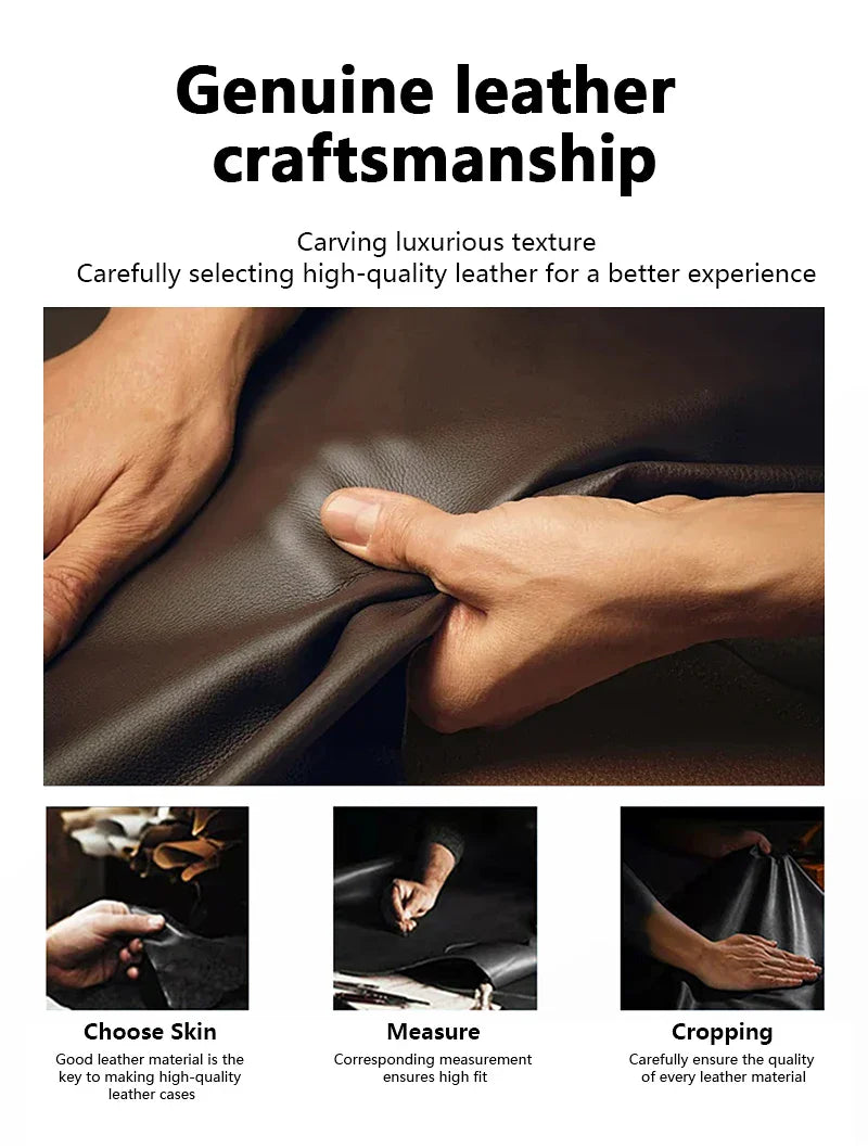 Premium MagSafe Leather Case for iPhone 17/16/15/14 Pro Max - Genuine Leather Magnetic Cover