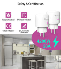 GIRIER Tuya Smart Wifi Plug EU with Power.