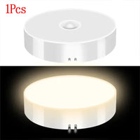 PIR Motion Sensor LED Night Light - USB Rechargeable Wireless Cabinet Lamp