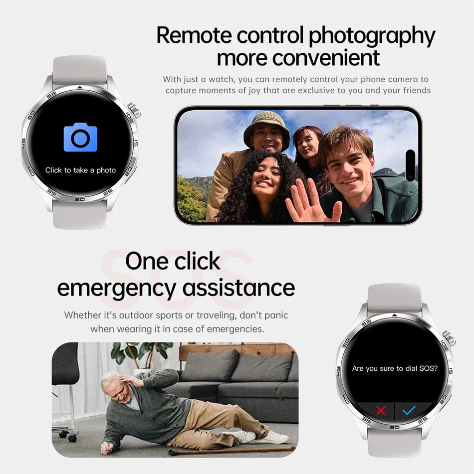 Smart Watch GT5 Pro - AMOLED GPS NFC Fitness Tracker with Heart Rate Monitor