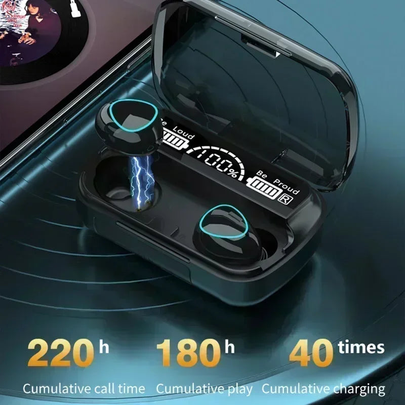 TWS Bluetooth Earphones - Wireless Stereo Earbuds with Charging Case