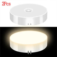 PIR Motion Sensor LED Night Light - USB Rechargeable Wireless Cabinet Lamp