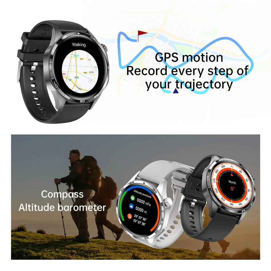 Smart Watch GT5 Pro - AMOLED GPS NFC Fitness Tracker with Heart Rate Monitor