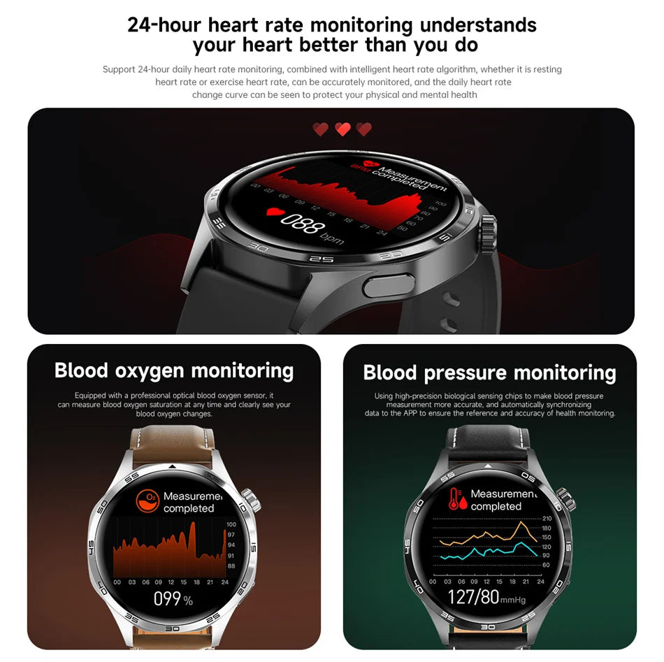 Smart Watch GT5 Pro - AMOLED GPS NFC Fitness Tracker with Heart Rate Monitor