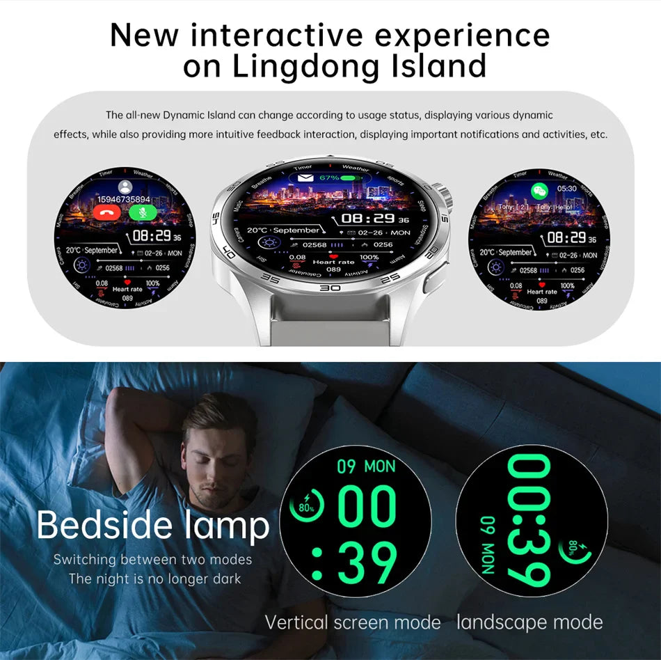Smart Watch GT5 Pro - AMOLED GPS NFC Fitness Tracker with Heart Rate Monitor