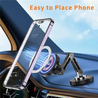 Magnetic Car Wireless Charger Stand Magnet Car Mount Fast Charging Station Phone Holder Bracket For Macsfae iPhone 15 14 13 12