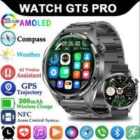 Smart Watch GT5 Pro - AMOLED GPS NFC Fitness Tracker with Heart Rate Monitor