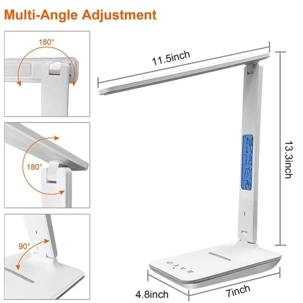 2-in-1 Wireless Charger & LED Desk Lamp - Fast Charging Pad with Touch Control