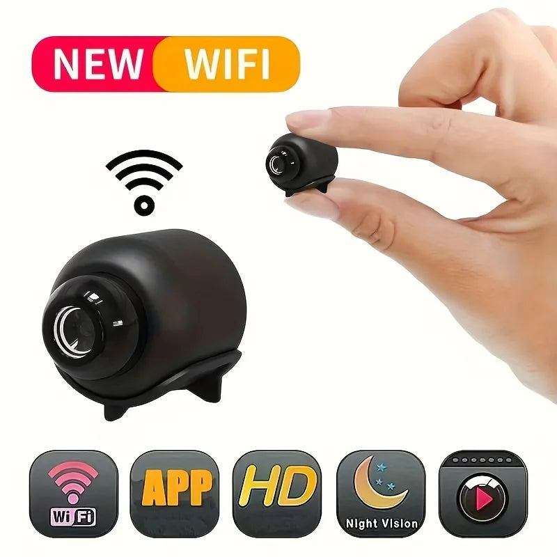 Mini WiFi Security Camera 1080P - Night Vision & Motion Detection | Smart Home CCTV