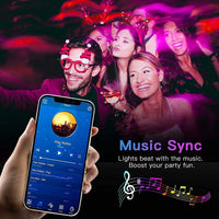 Bluetooth RGB LED Strip Lights - Smart App Control Music Sync Room Decor