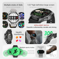 Smart Watch GT5 Pro - AMOLED GPS NFC Fitness Tracker with Heart Rate Monitor