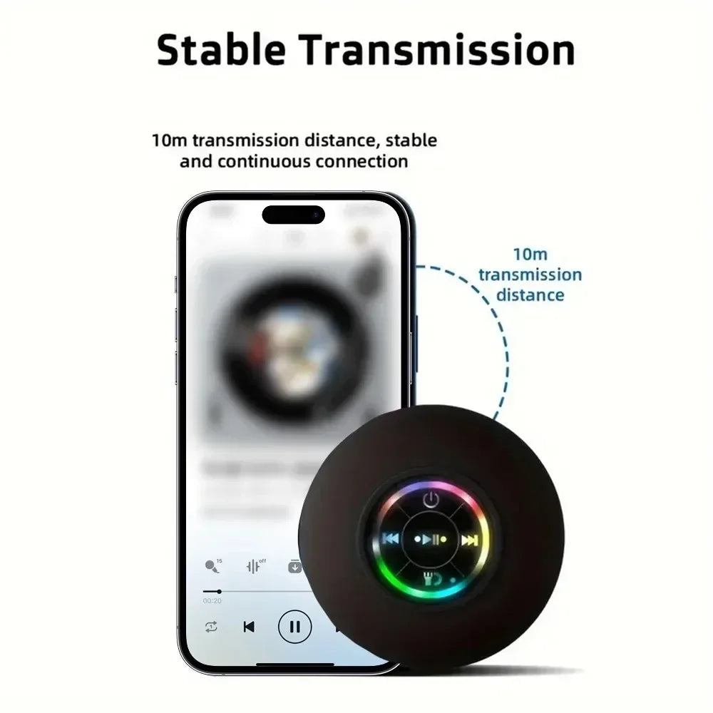 Portable Bluetooth Audio Ipx4 Waterproof Led Lights Bathroom Outdoor