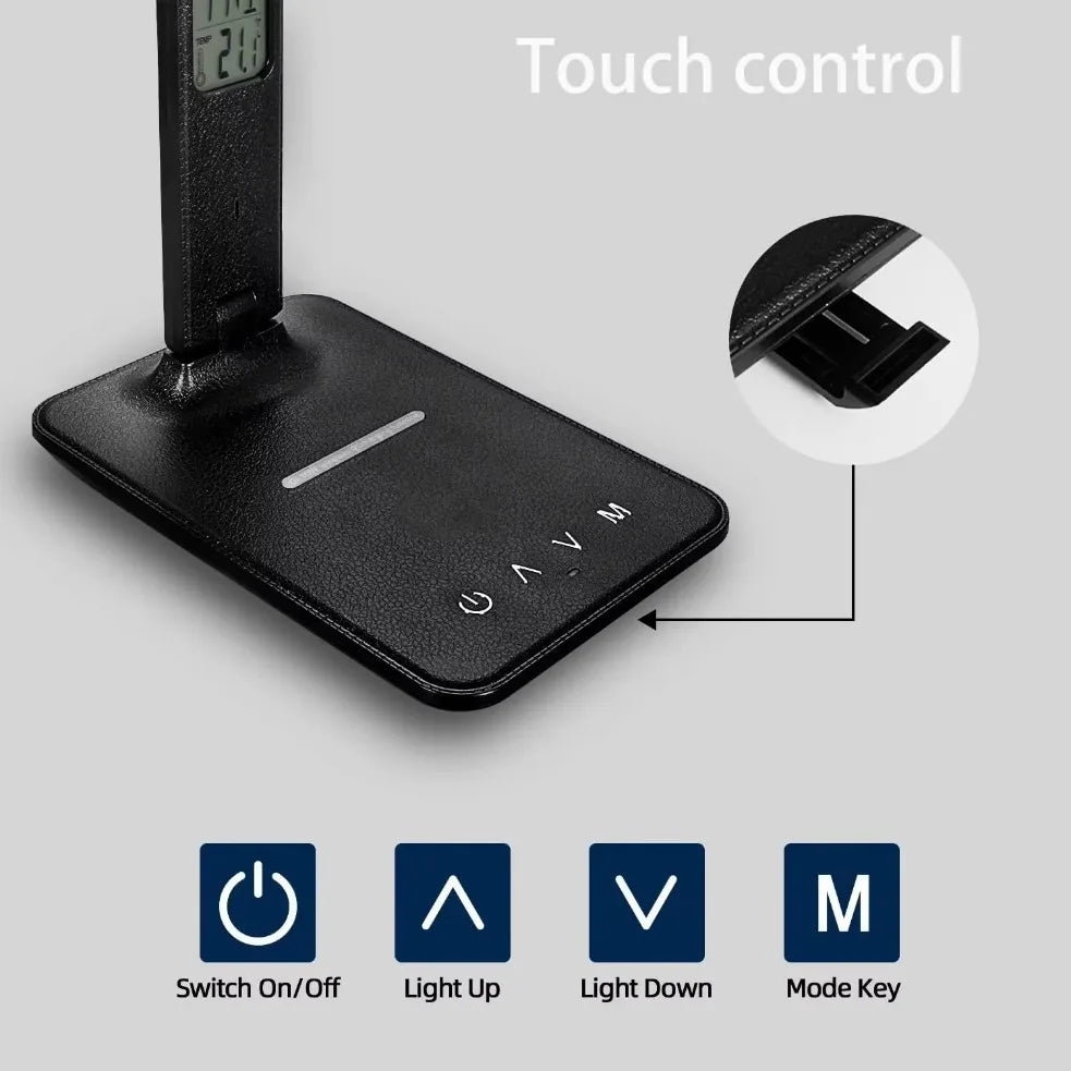 2-in-1 Wireless Charger & LED Desk Lamp - Fast Charging Pad with Touch Control