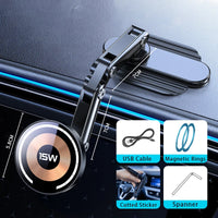 Magnetic Car Wireless Charger Stand - 360° Rotation MagSafe Car Mount with Fast Charging