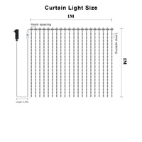 Smart LED Curtain Light APP Control RGB Dimmable DIY Pattern Music Ambient Lighting For Home Holiday Party Christmas Decoration