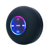 Waterproof Bluetooth Speaker with LED Light - Portable Wireless Outdoor Shower Speaker