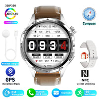 Smart Watch GT5 Pro - AMOLED GPS NFC Fitness Tracker with Heart Rate Monitor