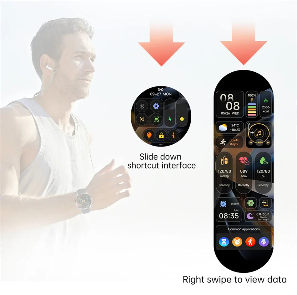 Smart Watch GT5 Pro - AMOLED GPS NFC Fitness Tracker with Heart Rate Monitor