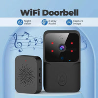 Smart WiFi Video Doorbell Camera - 2.4G Wireless HD Intercom with Night Vision