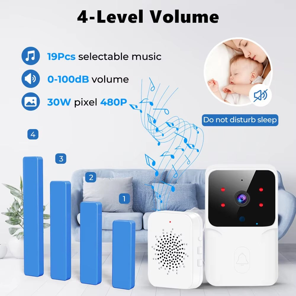 Smart Video Doorbell with Camera & Audio