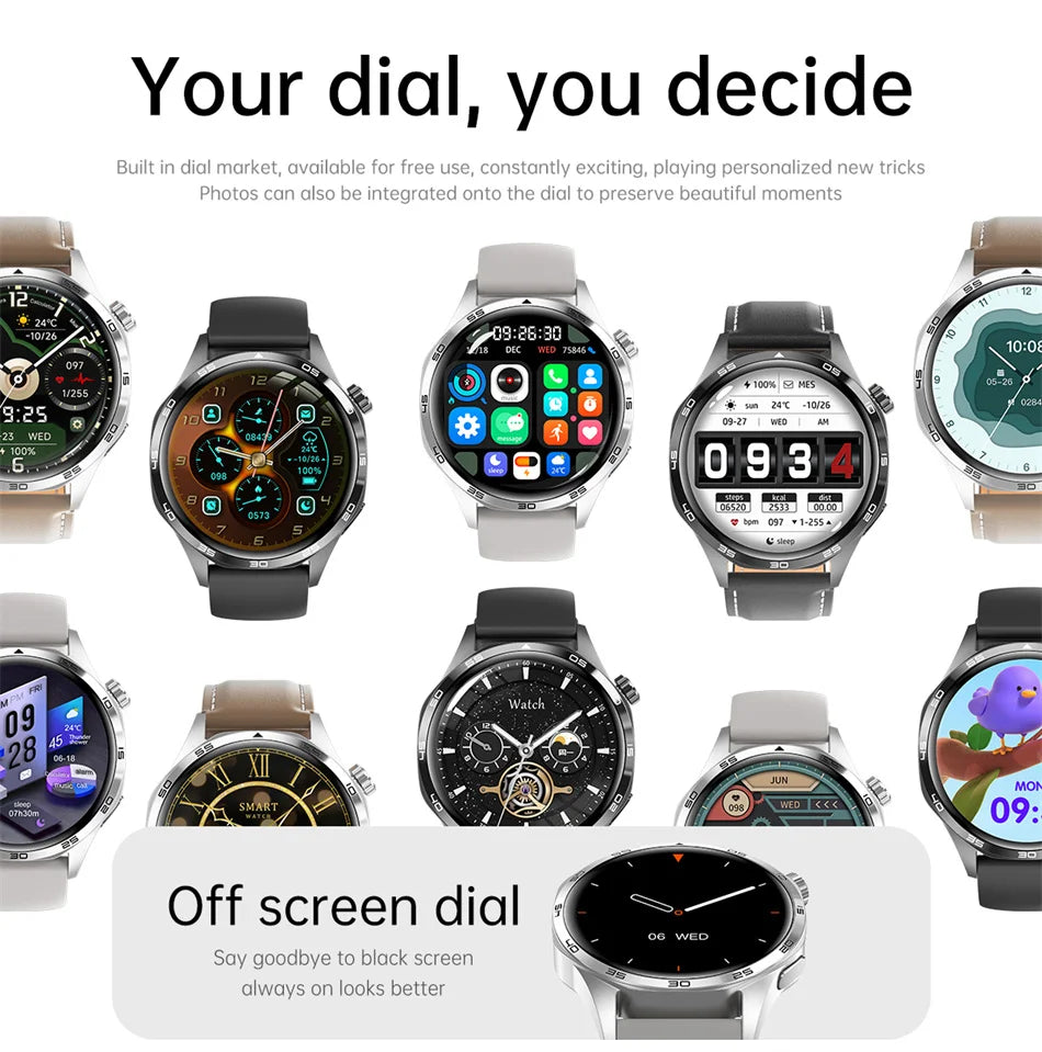 Smart Watch GT5 Pro - AMOLED GPS NFC Fitness Tracker with Heart Rate Monitor