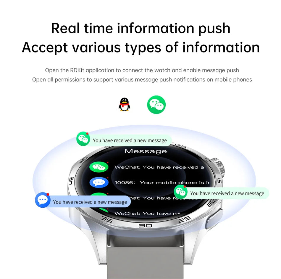 Smart Watch GT5 Pro - AMOLED GPS NFC Fitness Tracker with Heart Rate Monitor