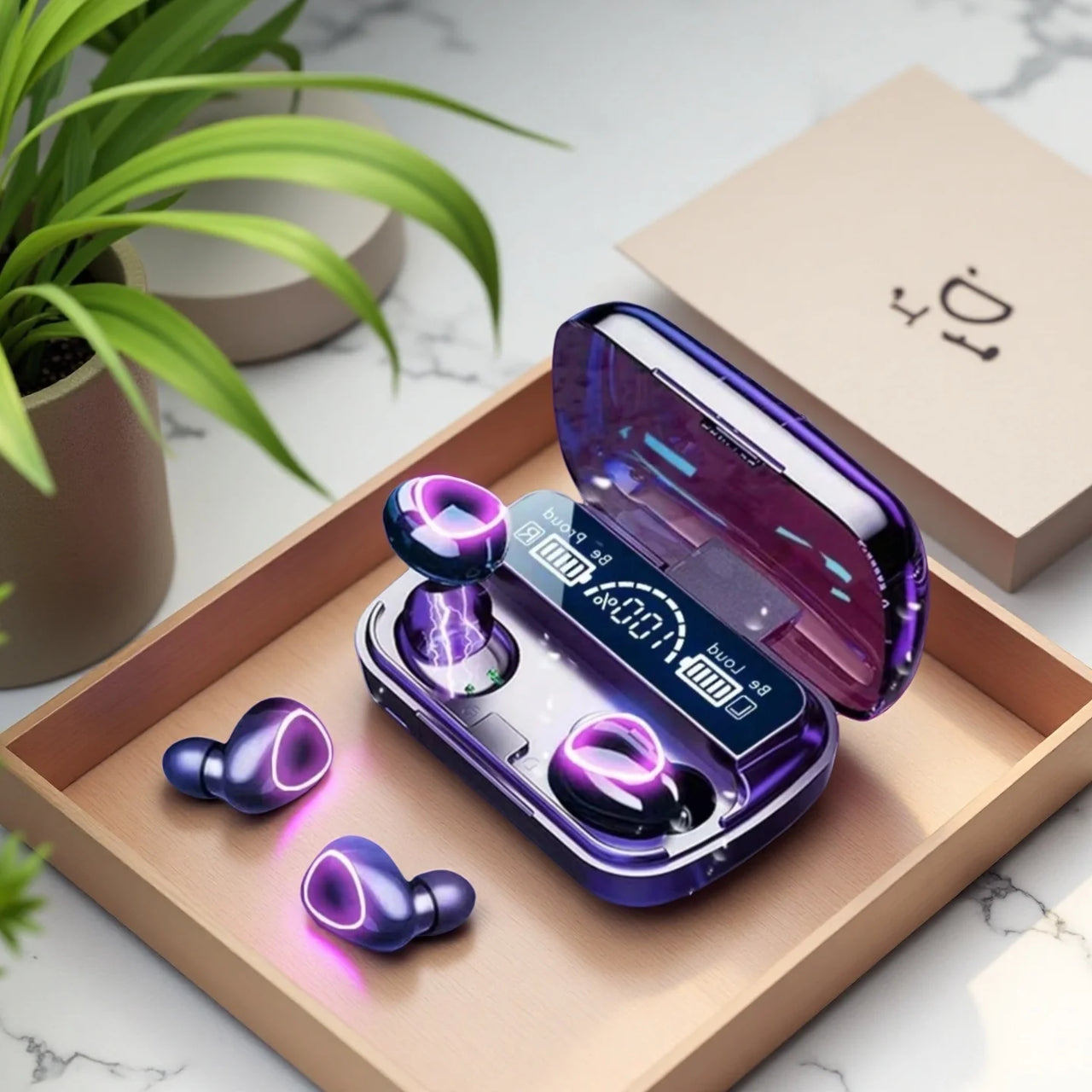 TWS Bluetooth Earphones - Wireless Stereo Earbuds with Charging Case