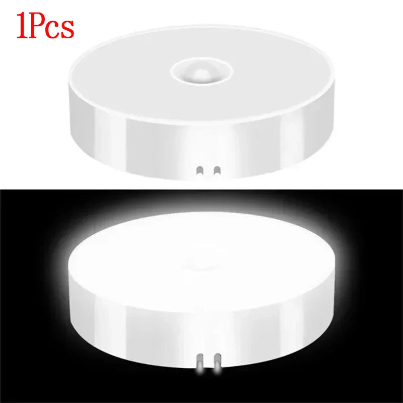 PIR Motion Sensor LED Night Light - USB Rechargeable Wireless Cabinet Lamp