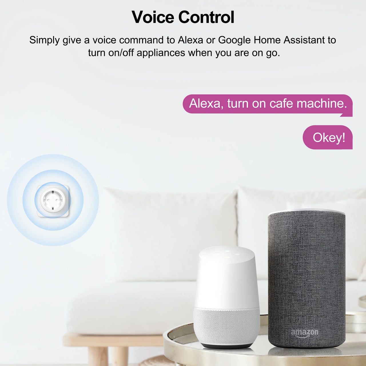 GIRIER Tuya Smart Wifi Plug EU with Power.