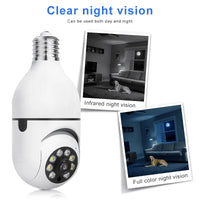 E27 Light Bulb Security Camera - 1080P HD WiFi Smart Camera | 360° View with Night Vision